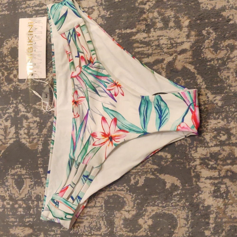 New!Tinibikini Tropic Floral bottom Swimwear Y2K Cottagecore Boho Summer Beach